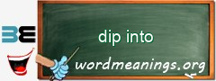 WordMeaning blackboard for dip into
